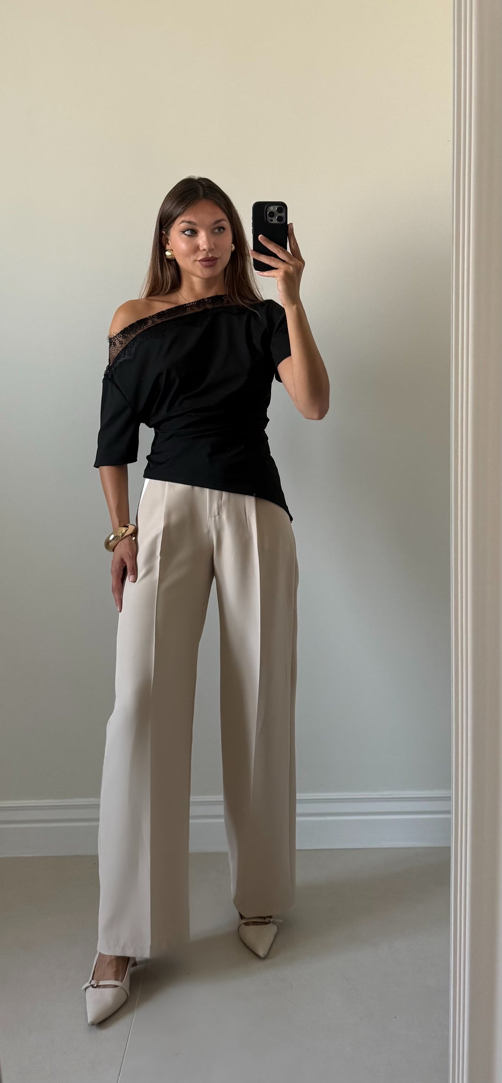 Blusa Noir Dentelle