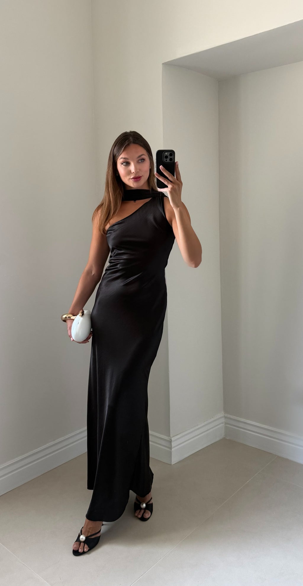 Vestito Satin Noir