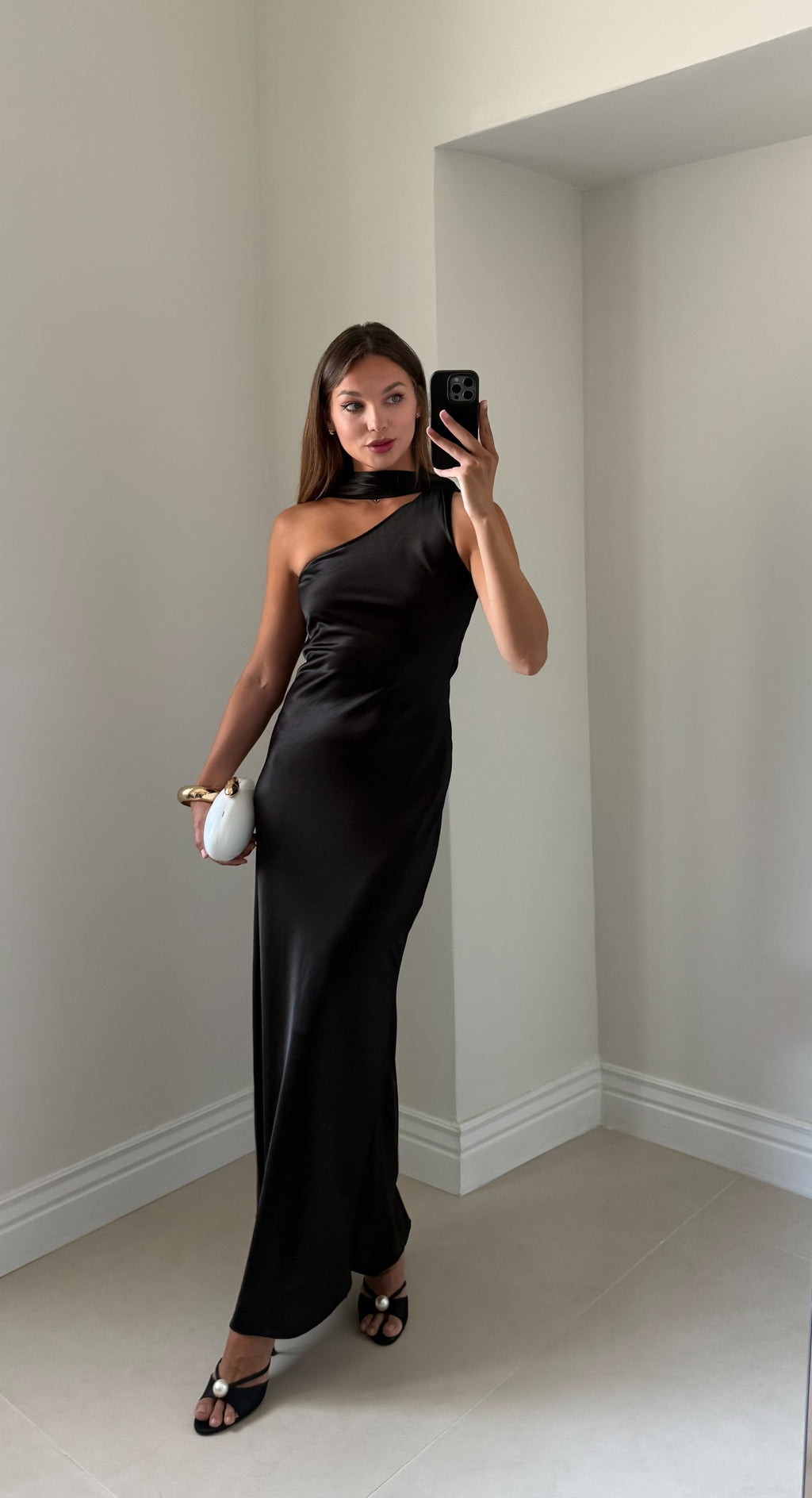 Vestito Satin Noir