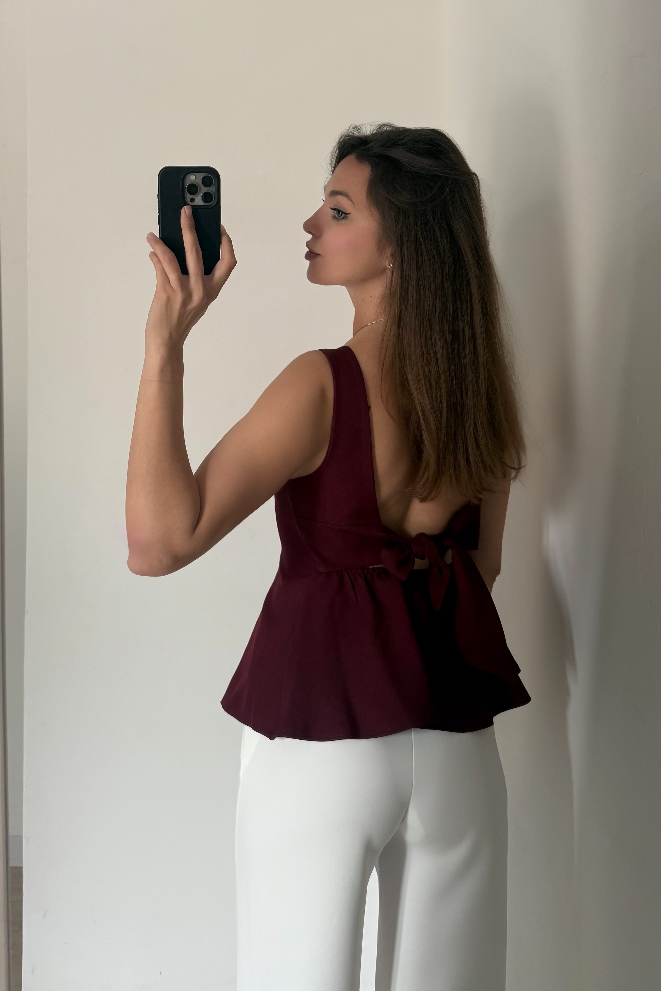 Top Fiocco Bordeaux