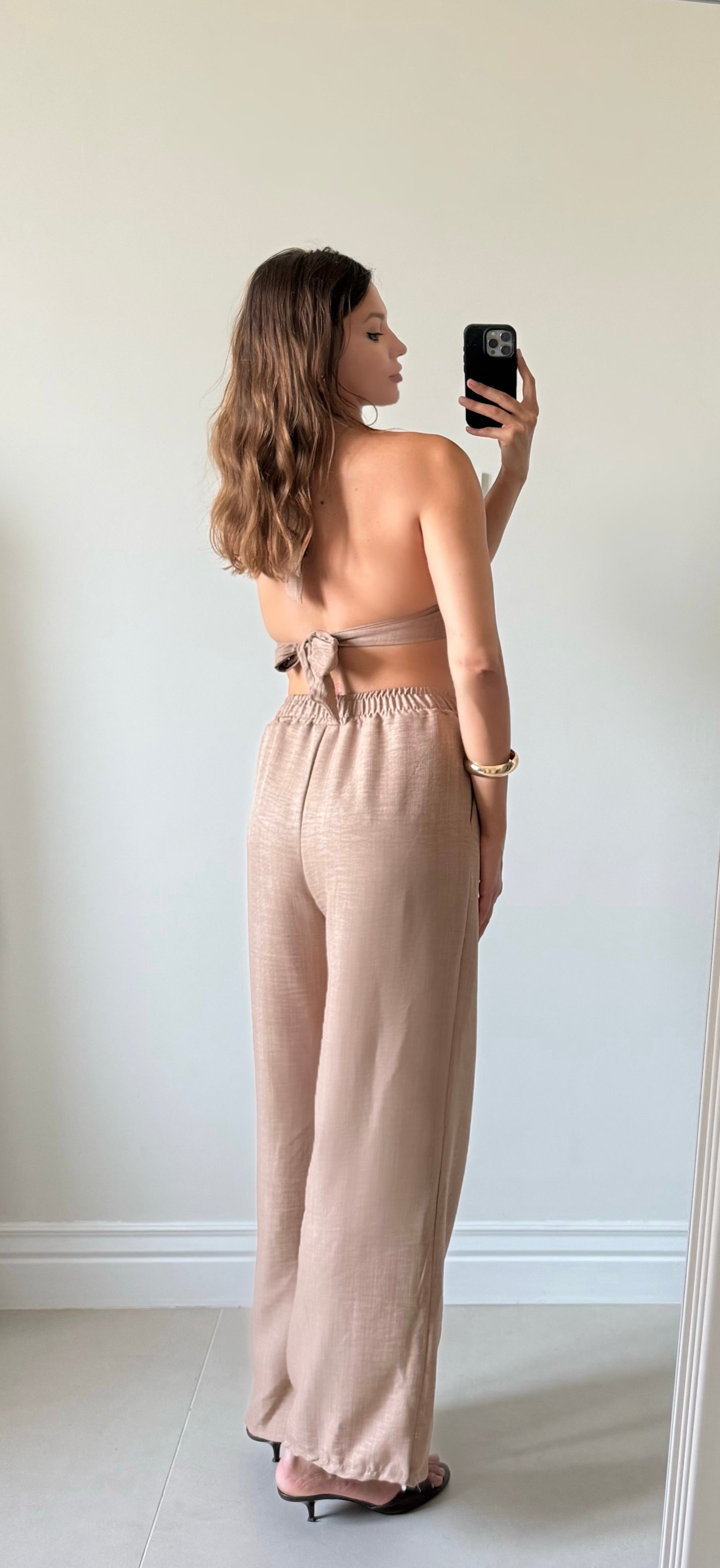 Completo Halter Sabbia