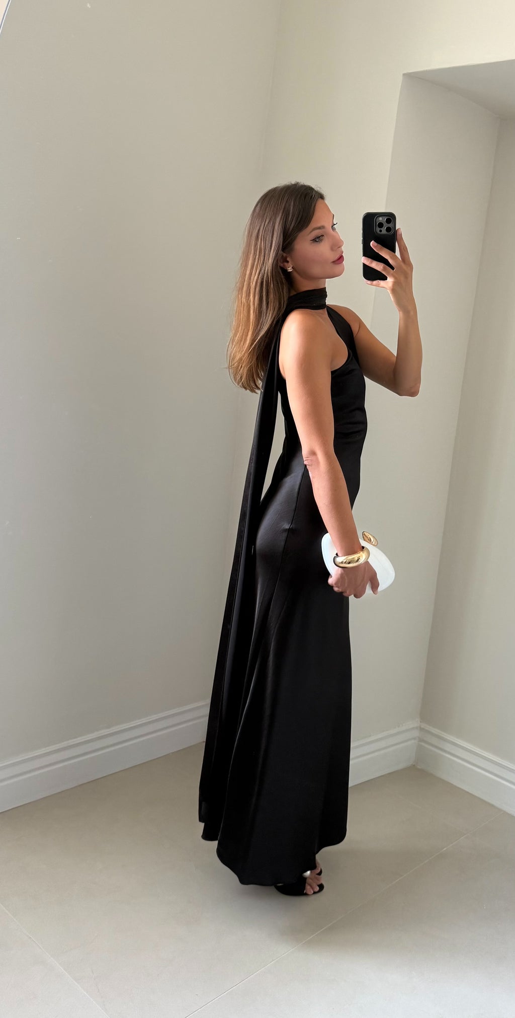 Vestito Satin Noir