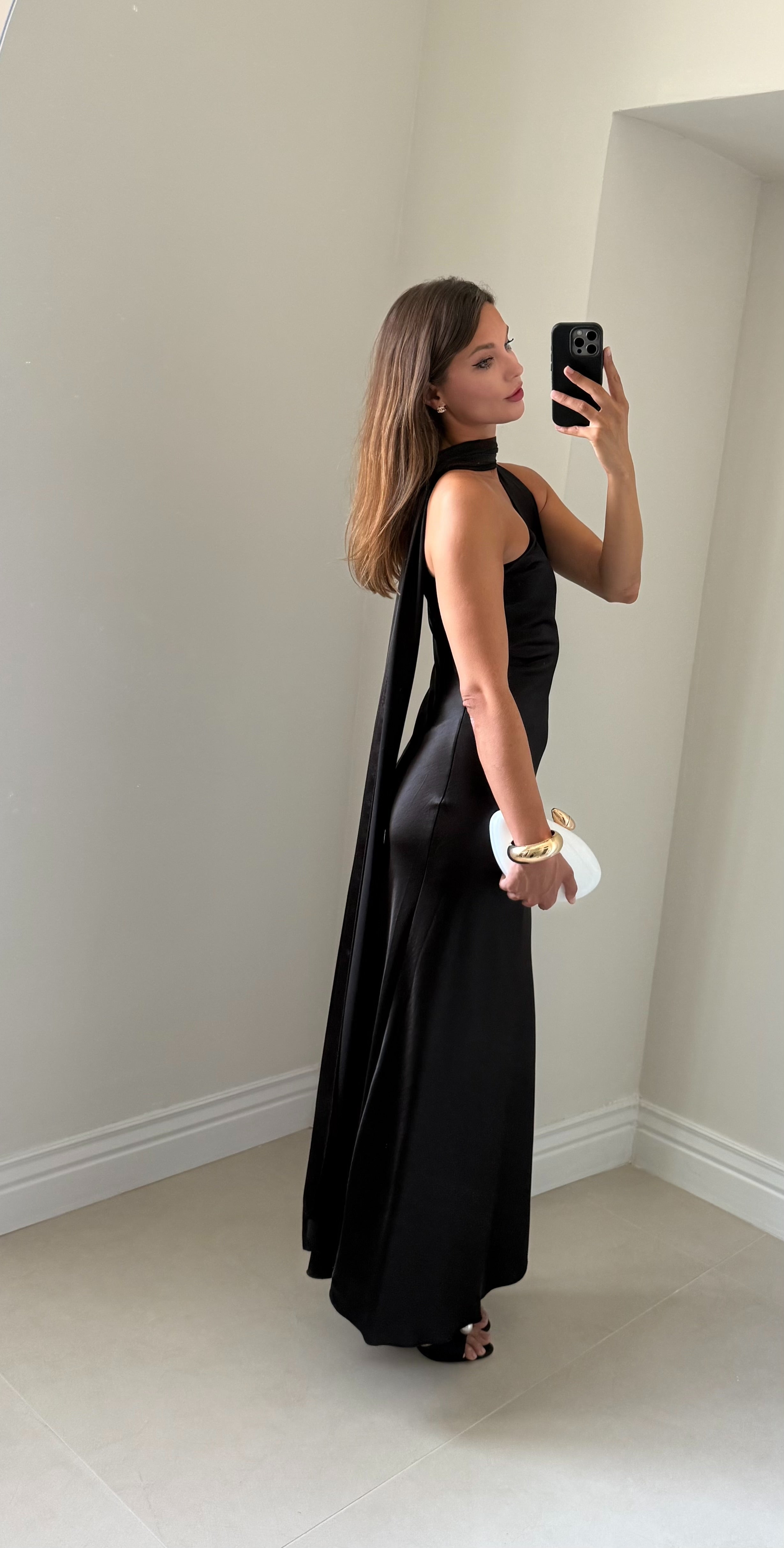 Vestito Satin Noir
