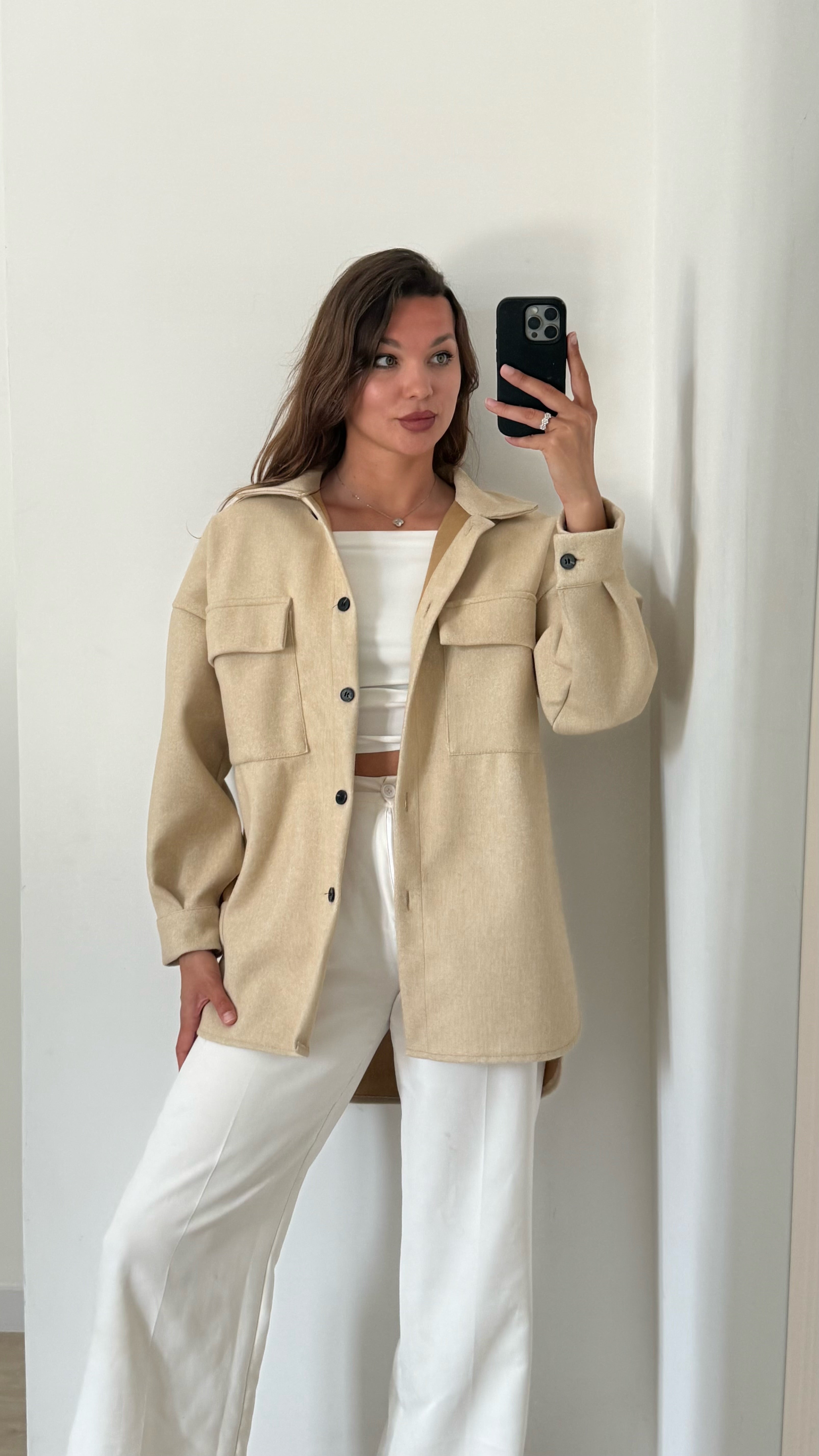 Camicia Overshirt Beige